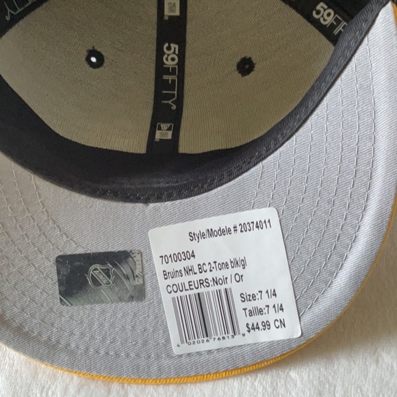 New Era Black and Yellow Cap Boston bruins NHL - Picture 6 of 7